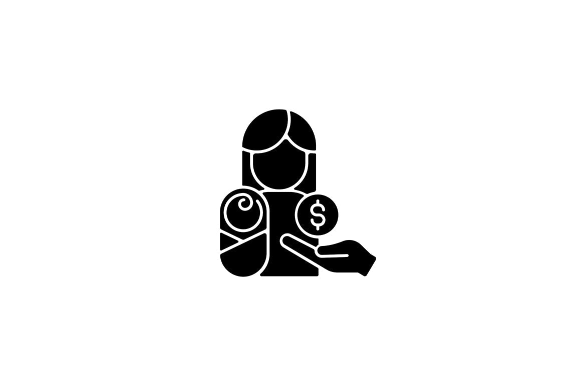 Employee perks and bonuses black glyph icons set on white space