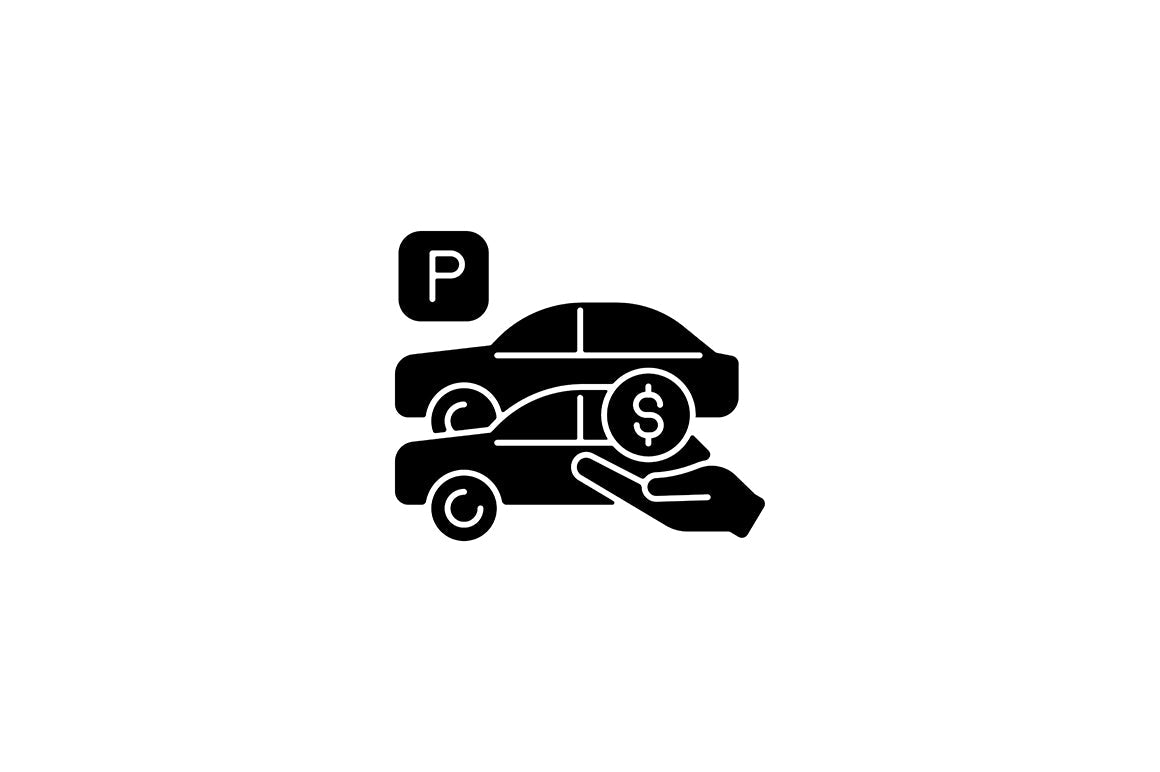 Employee perks and bonuses black glyph icons set on white space