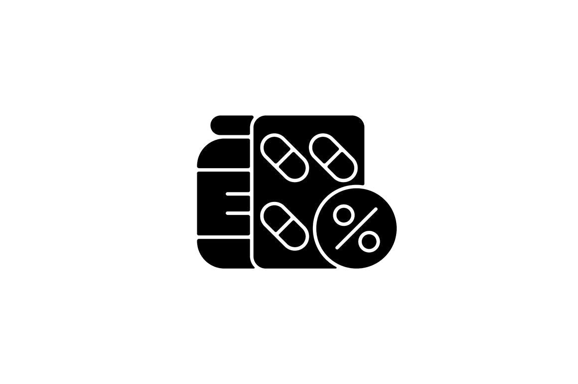 Employee perks and bonuses black glyph icons set on white space