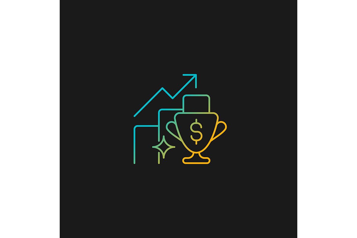 Employee perks and bonuses gradient icons set for dark and light mode