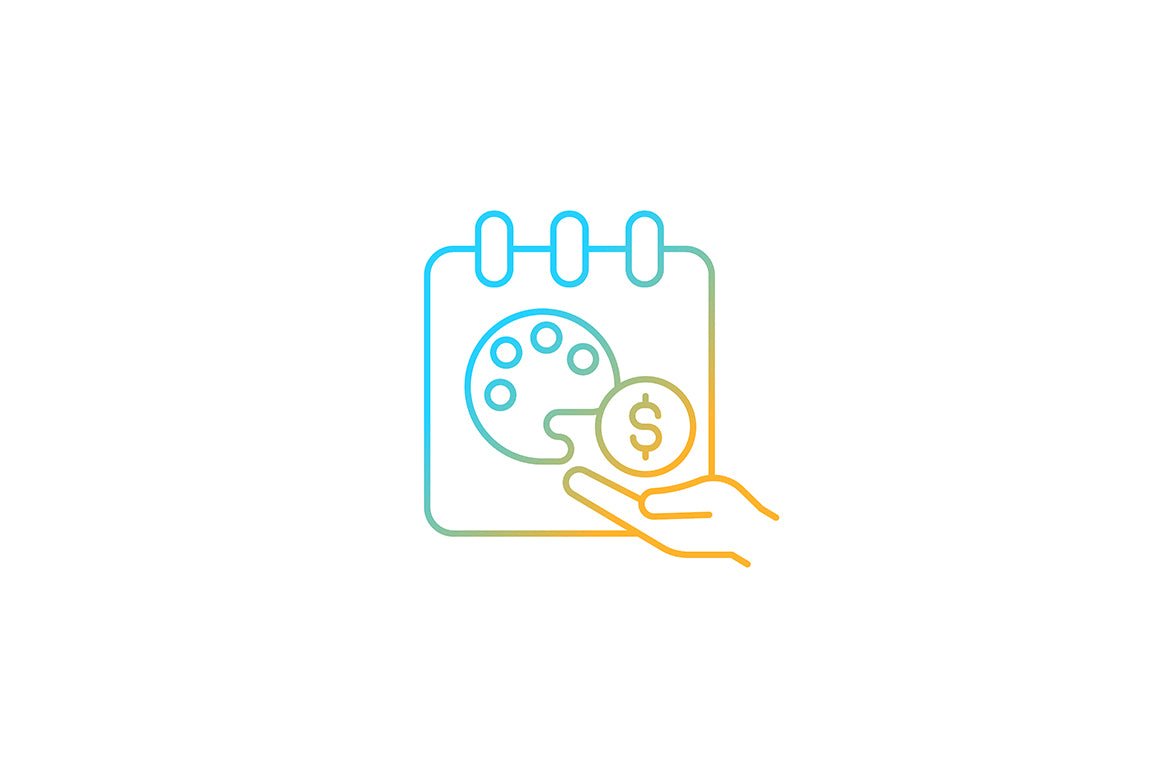 Employee perks and bonuses gradient icons set for dark and light mode