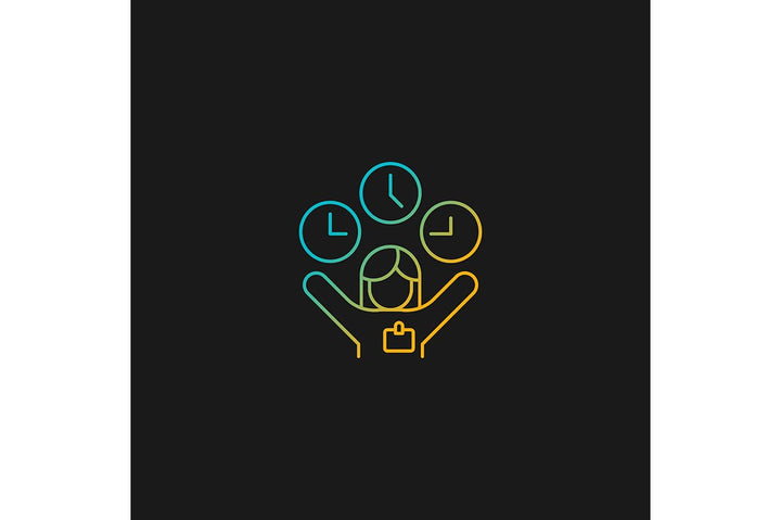Employee perks and bonuses gradient icons set for dark and light mode