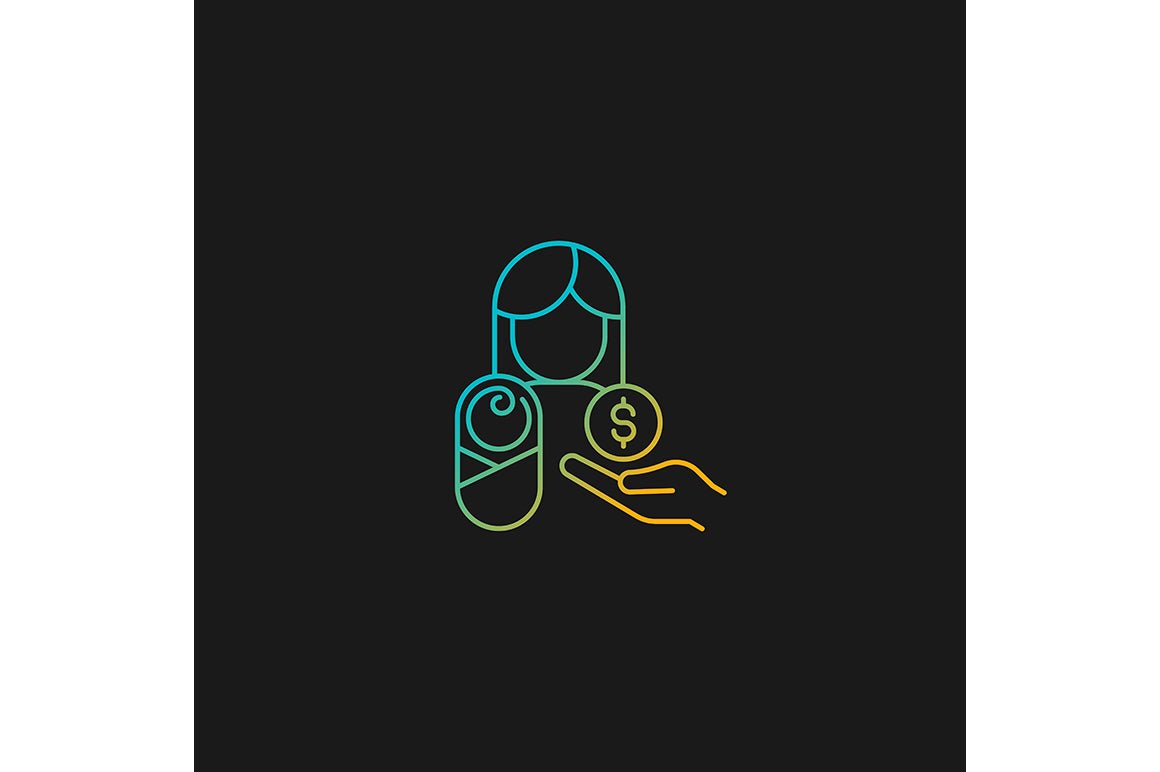 Employee perks and bonuses gradient icons set for dark and light mode
