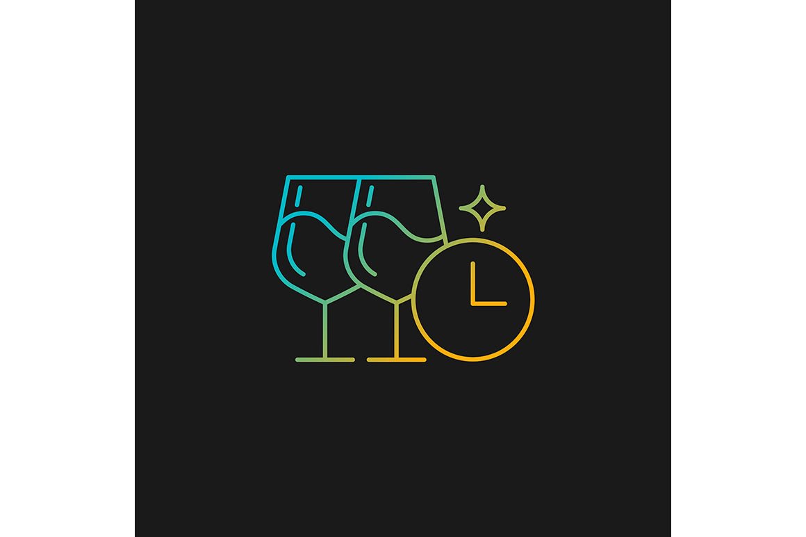 Employee perks and bonuses gradient icons set for dark and light mode
