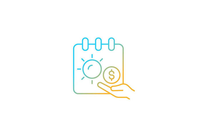Employee perks and bonuses gradient icons set for dark and light mode