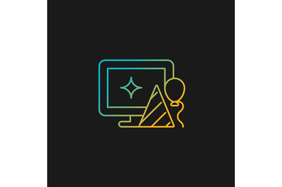 Employee perks and bonuses gradient icons set for dark and light mode