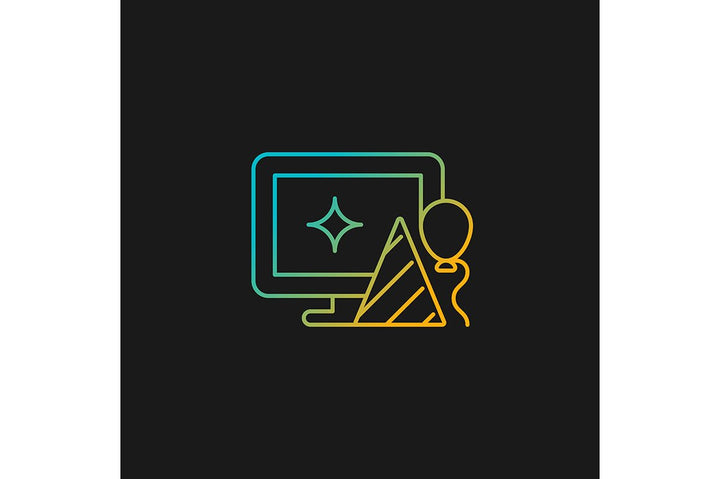 Employee perks and bonuses gradient icons set for dark and light mode