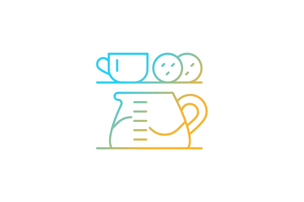 Employee perks and bonuses gradient icons set for dark and light mode