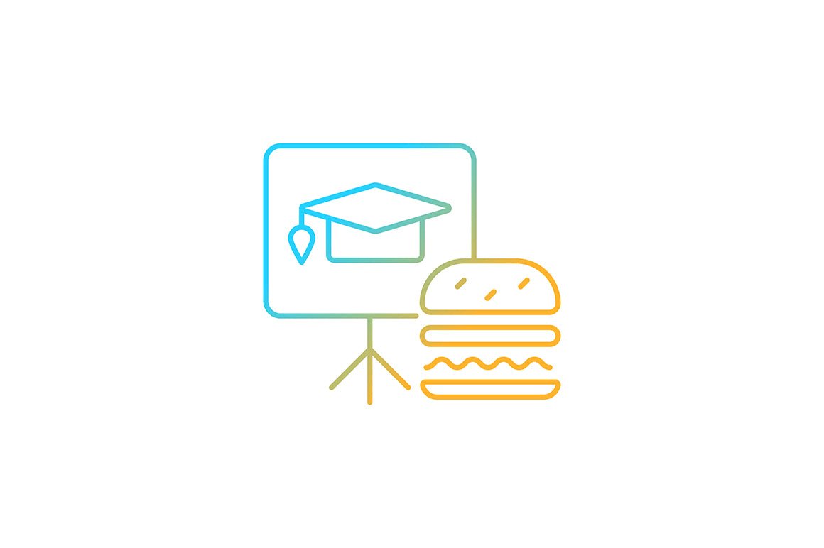 Employee perks and bonuses gradient icons set for dark and light mode
