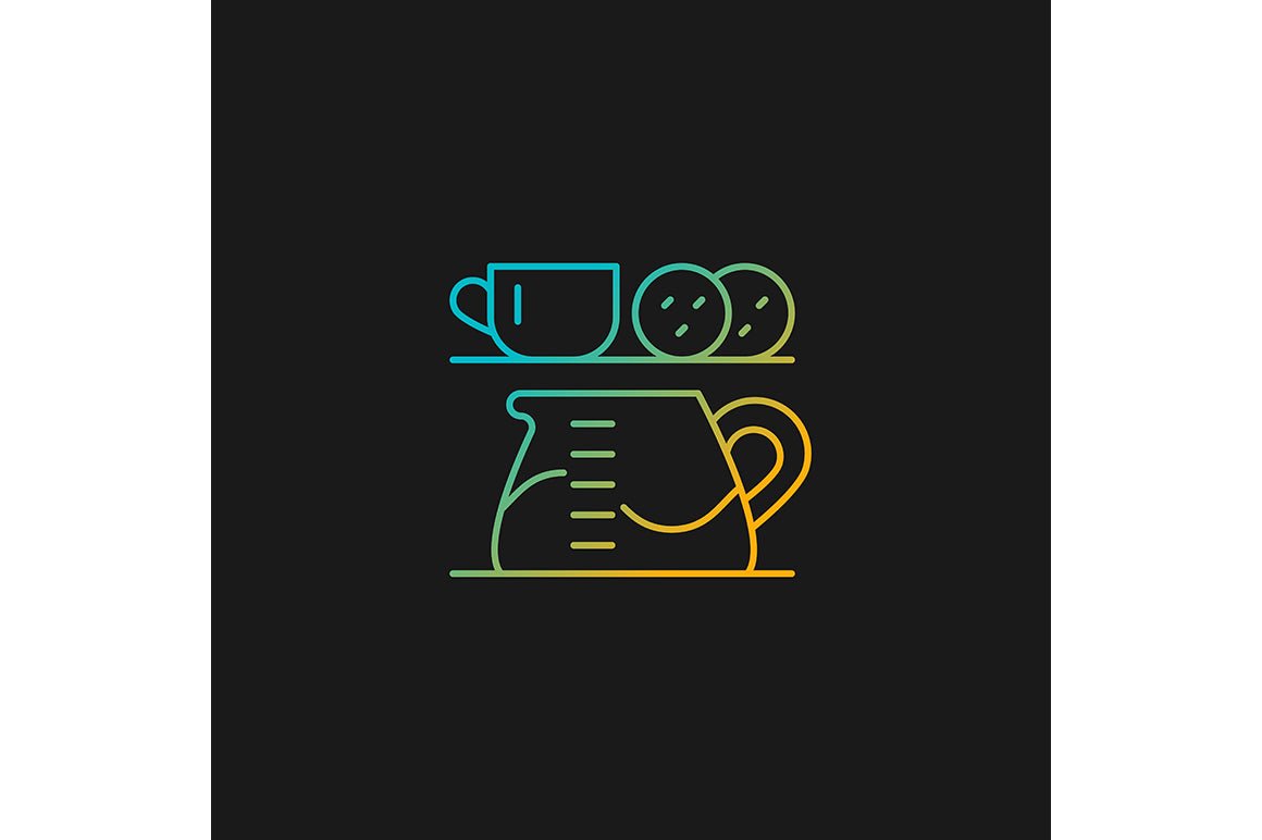Employee perks and bonuses gradient icons set for dark and light mode