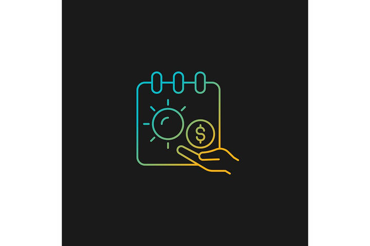 Employee perks and bonuses gradient icons set for dark and light mode
