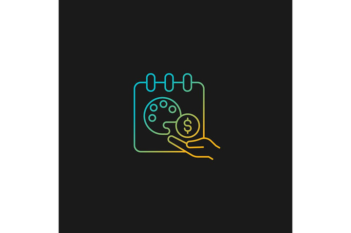 Employee perks and bonuses gradient icons set for dark and light mode