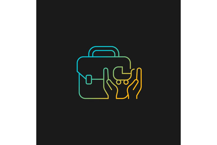 Employee perks and bonuses gradient icons set for dark and light mode
