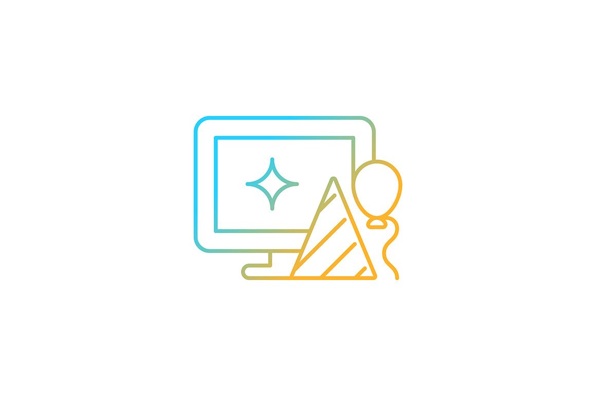 Employee perks and bonuses gradient icons set for dark and light mode