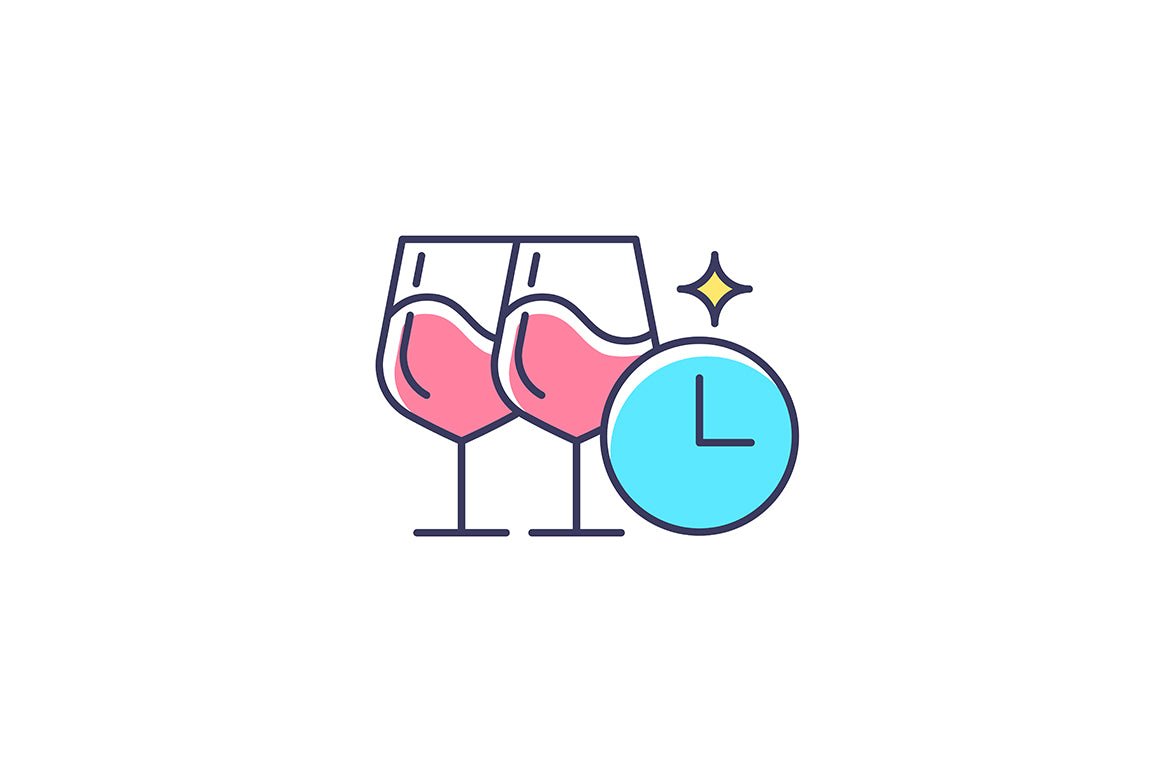 Employee perks and bonuses RGB color icons set