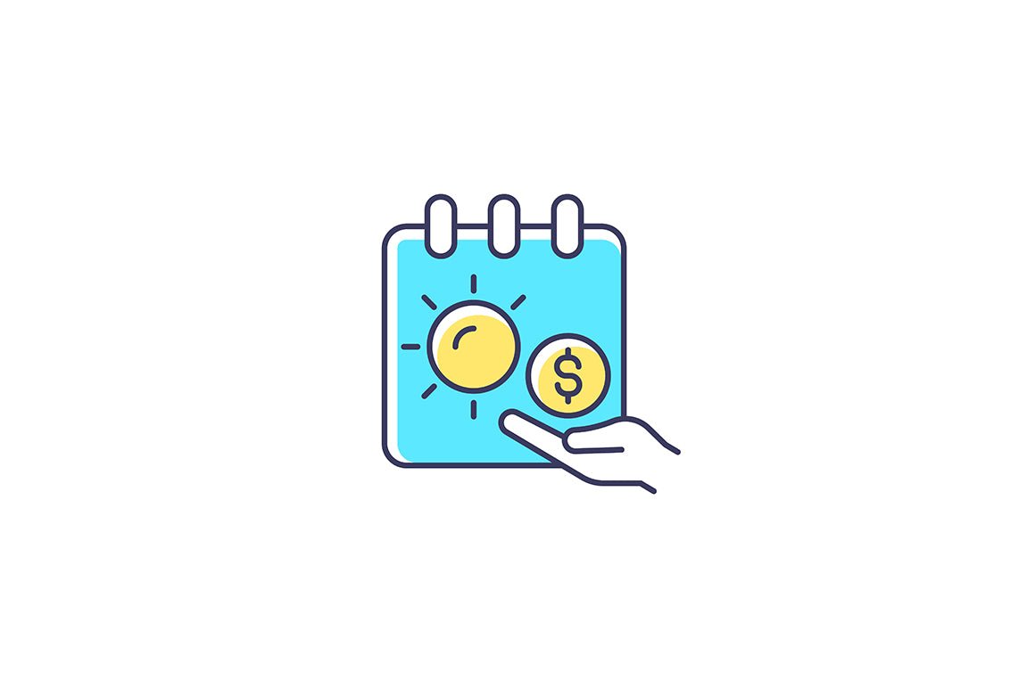 Employee perks and bonuses RGB color icons set