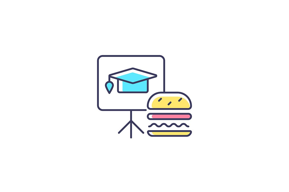 Employee perks and bonuses RGB color icons set