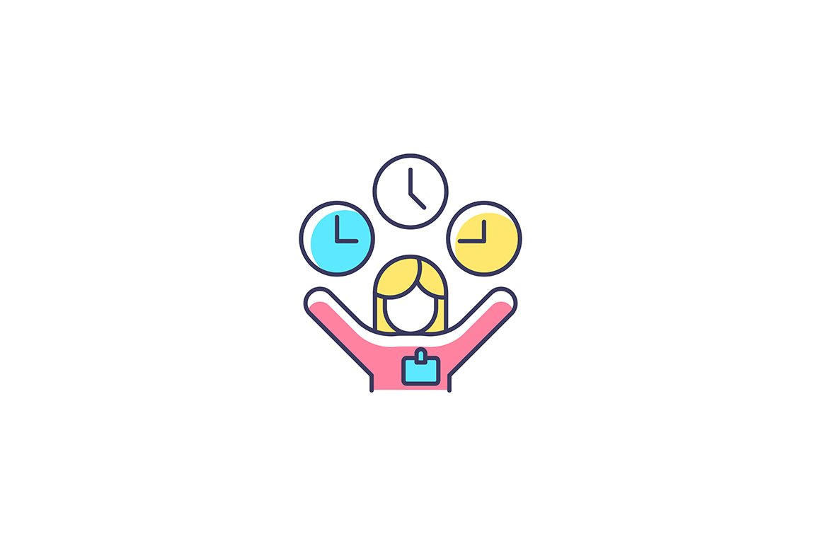 Employee perks and bonuses RGB color icons set
