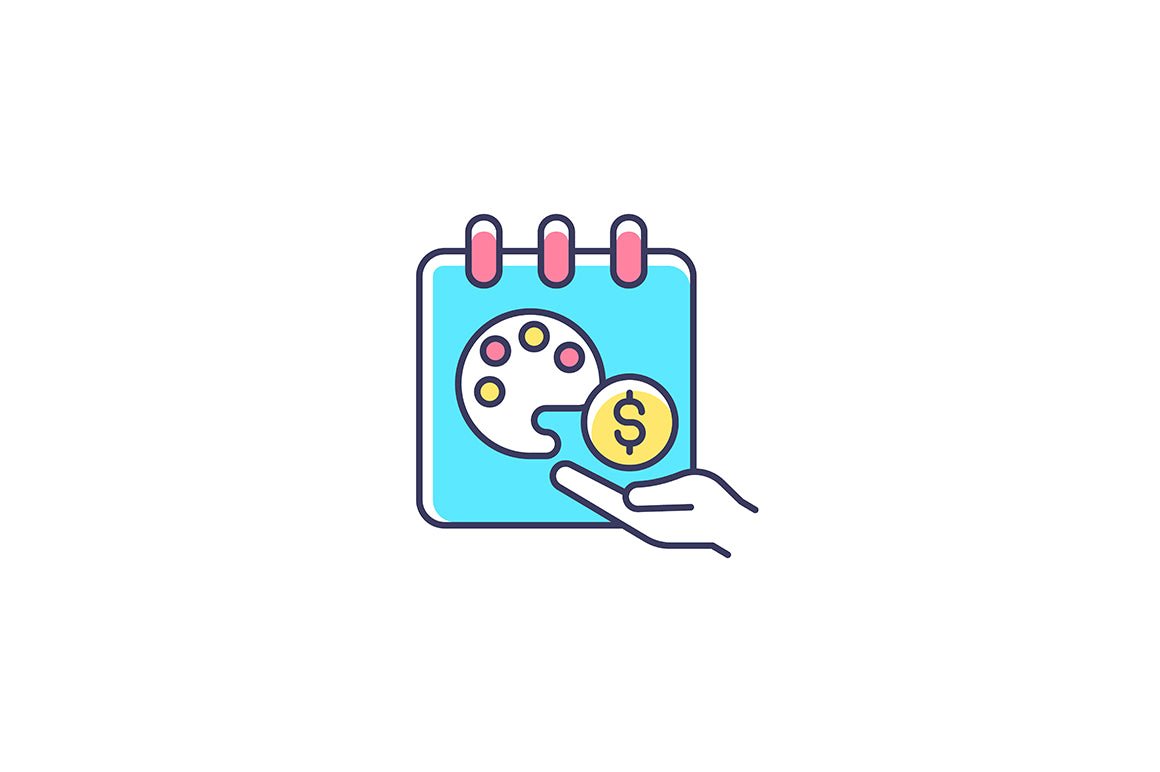 Employee perks and bonuses RGB color icons set