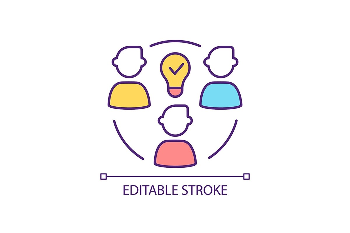 Employee productivity RGB color icon set