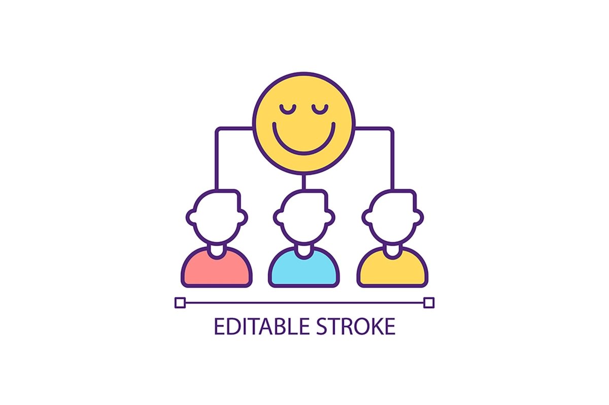 Employee productivity RGB color icon set