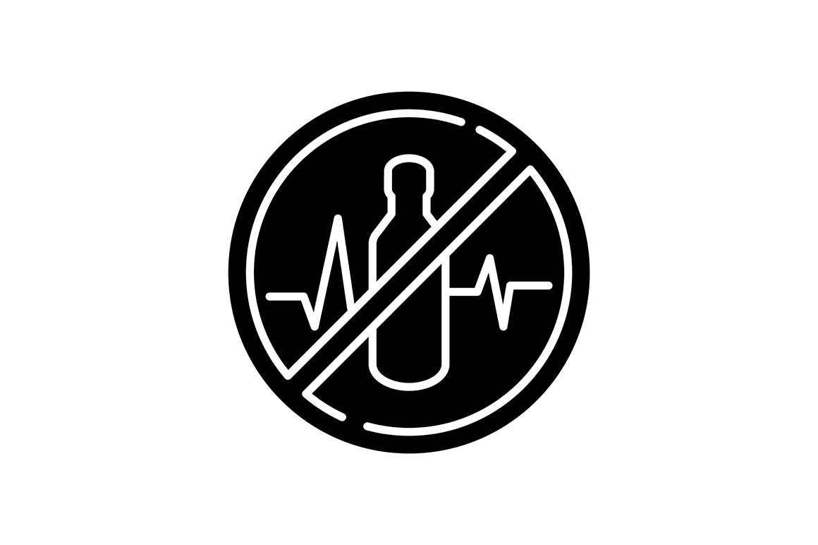 Energy drinks and caffeine black glyph icons set on white space