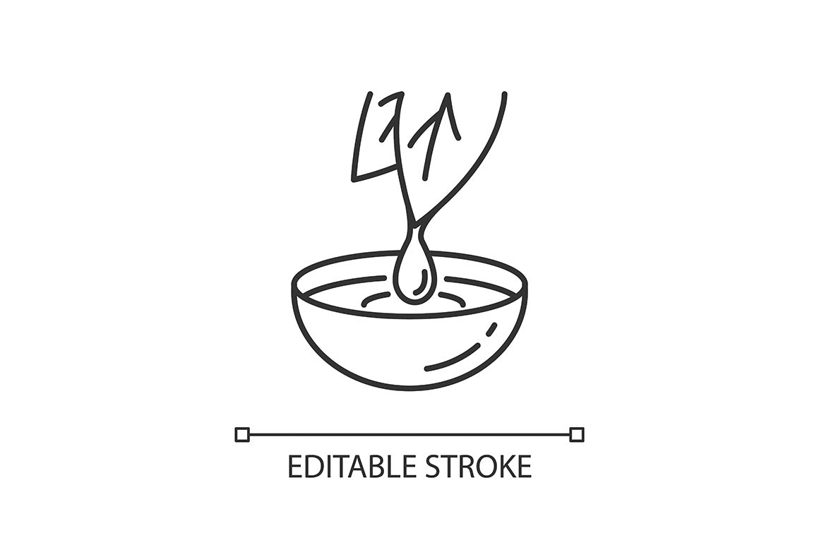 Energy drinks and caffeine linear icons set