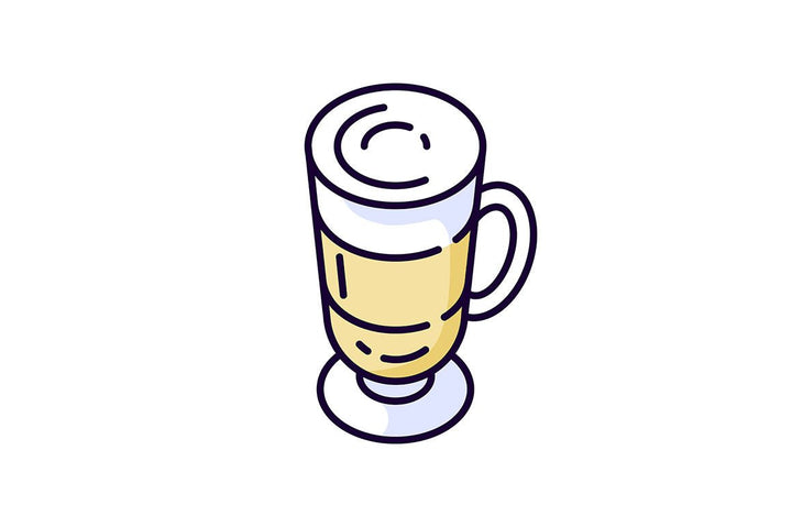 Energy drinks and caffeine RGB color icons set