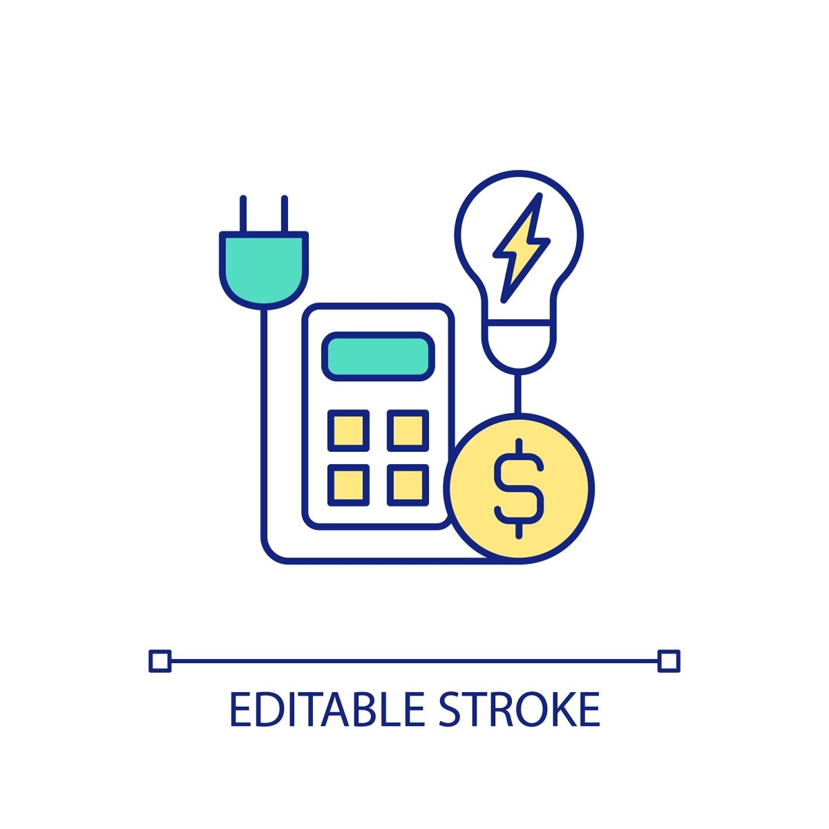 Energy efficiency RGB color icons set