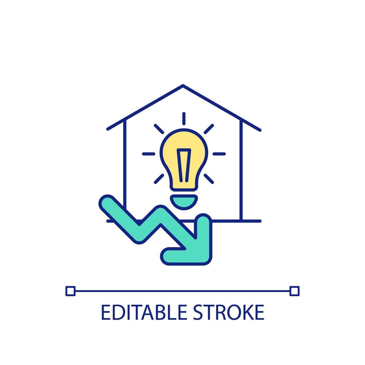 Energy efficiency RGB color icons set