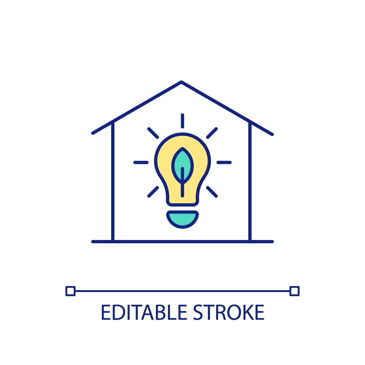 Energy efficiency RGB color icons set
