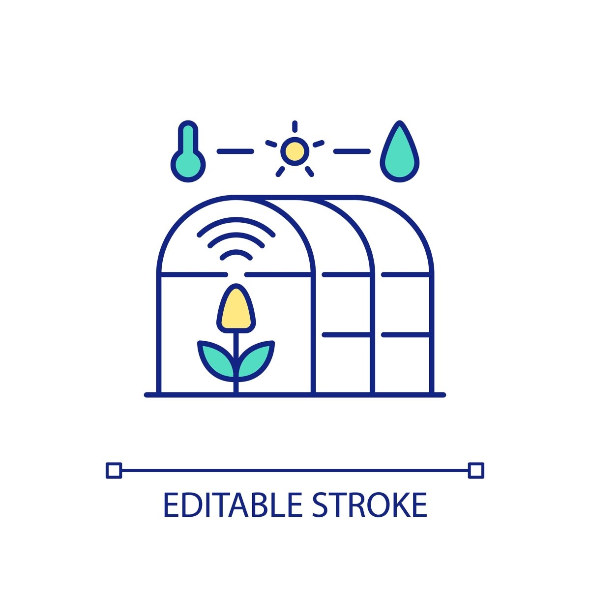 Energy efficiency RGB color icons set