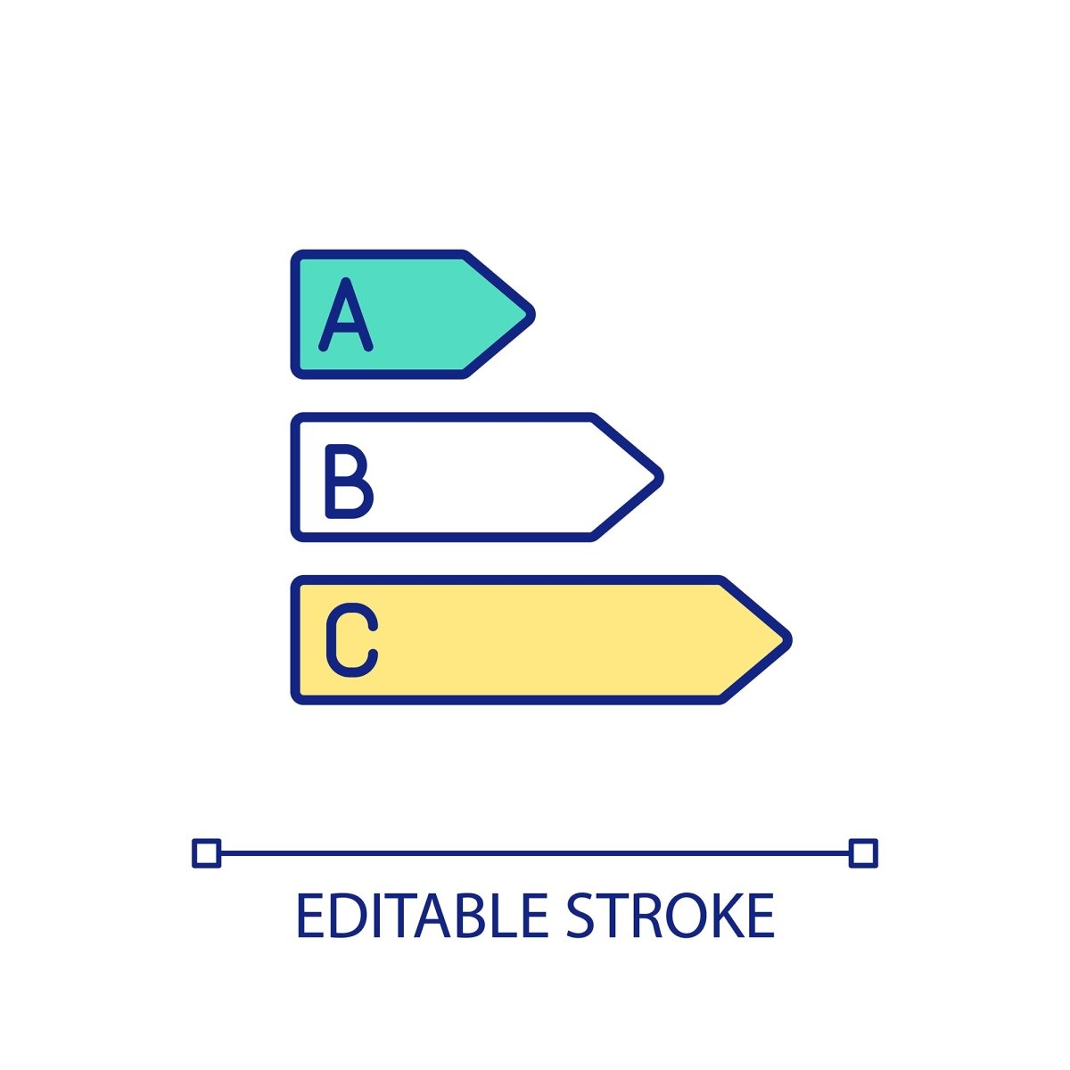 Energy efficiency RGB color icons set