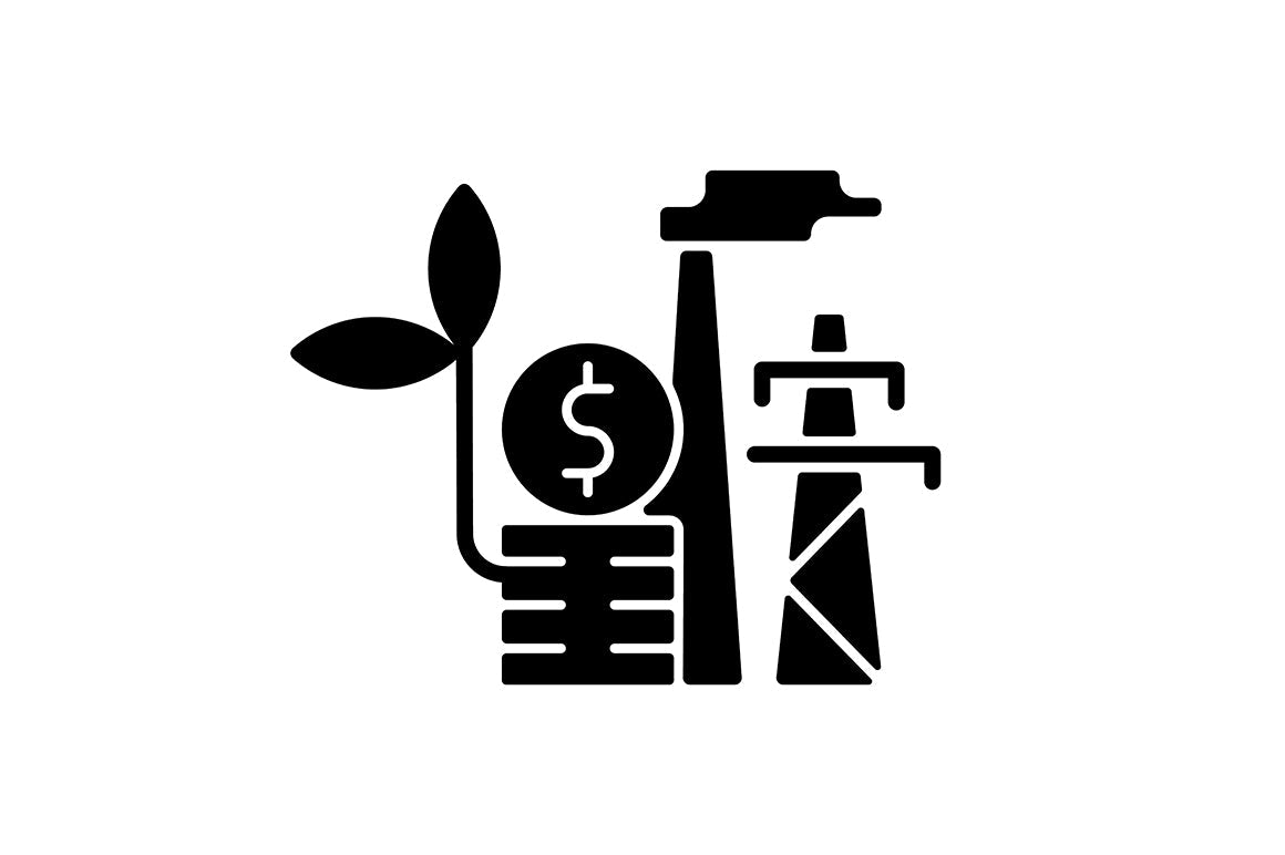 Energy purchase black glyph icons set on white space