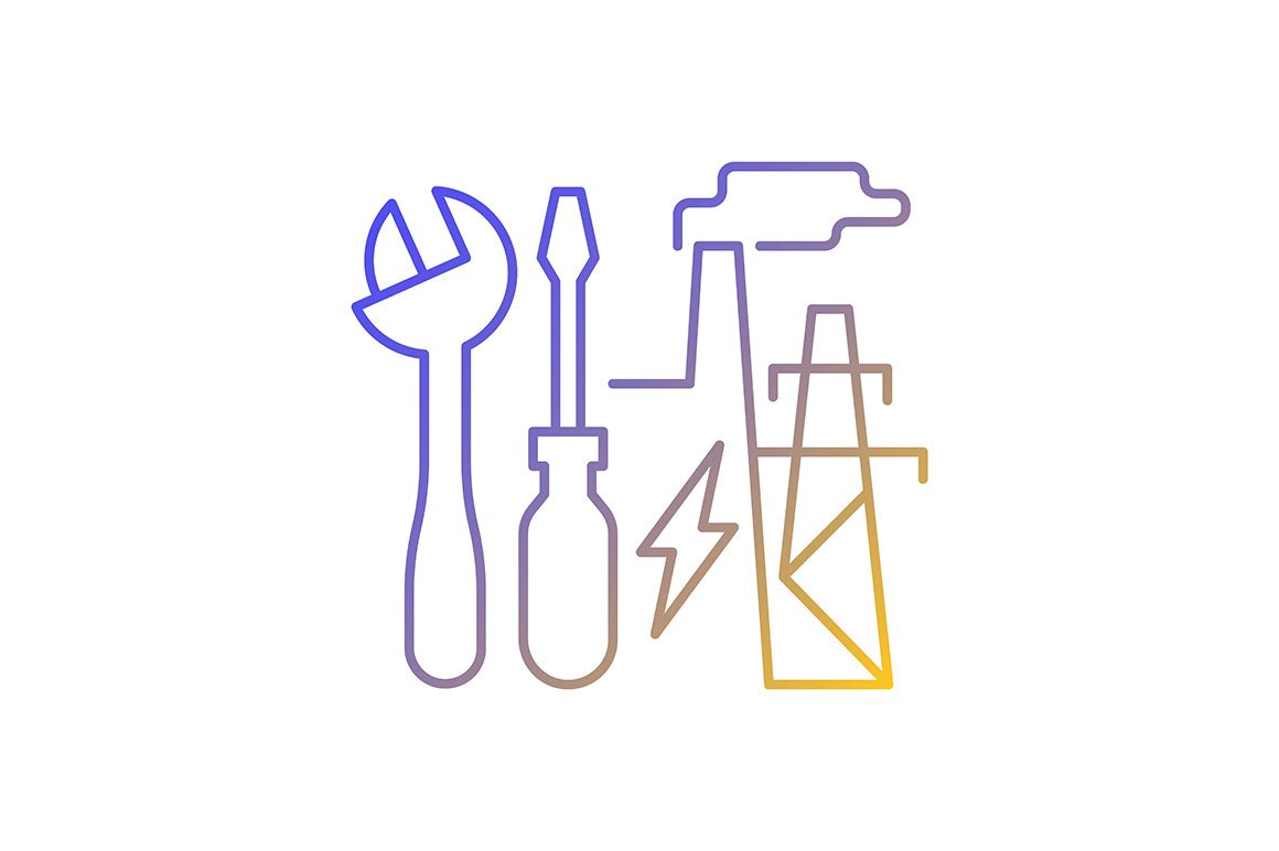 Energy purchase linear icons set