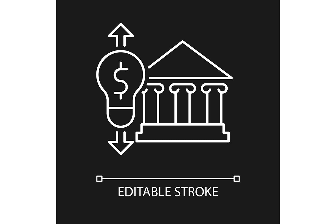 Energy purchase linear icons set for dark and light mode