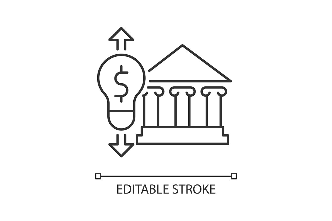 Energy purchase linear icons set for dark and light mode