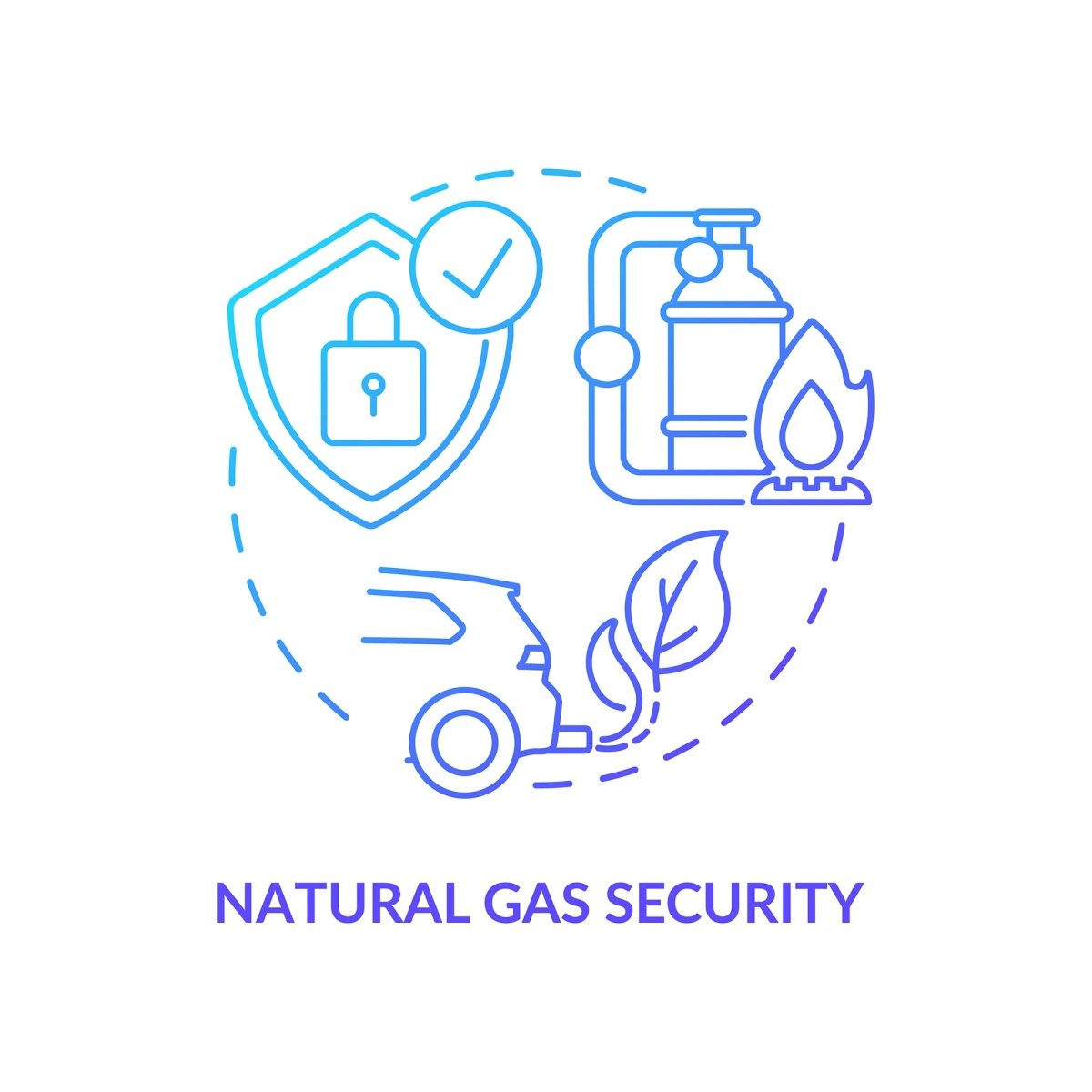 Energy security concept icons bundle