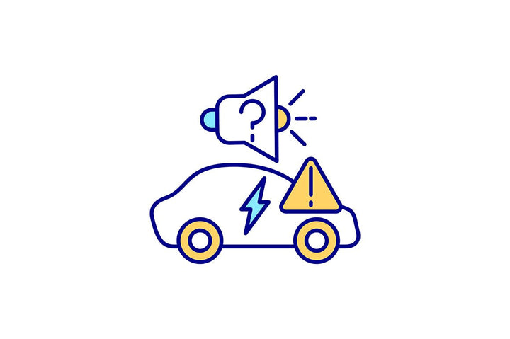 EV features RGB color icons set