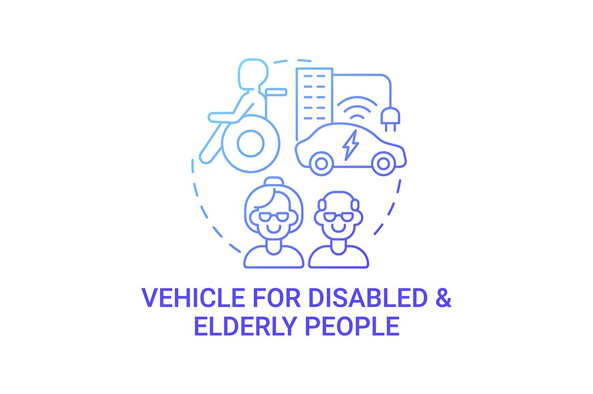 EV introduction round concept icons bundle.