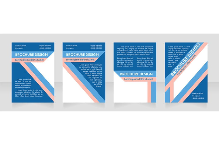 Event advertising blank brochure layout design set