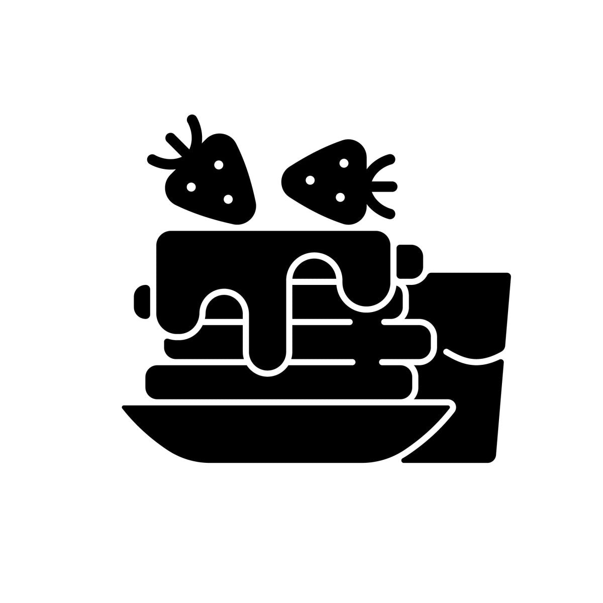 Everyday routine black glyph icons set on white space