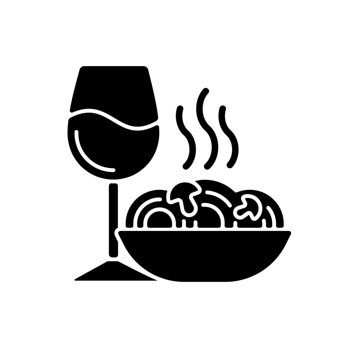 Everyday routine black glyph icons set on white space