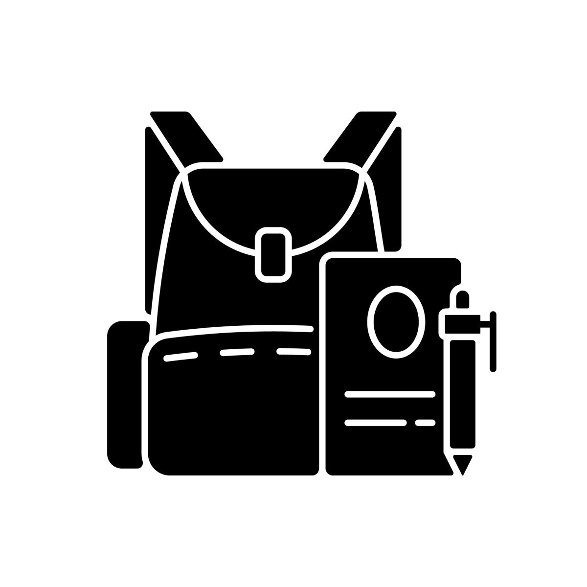 Everyday routine black glyph icons set on white space