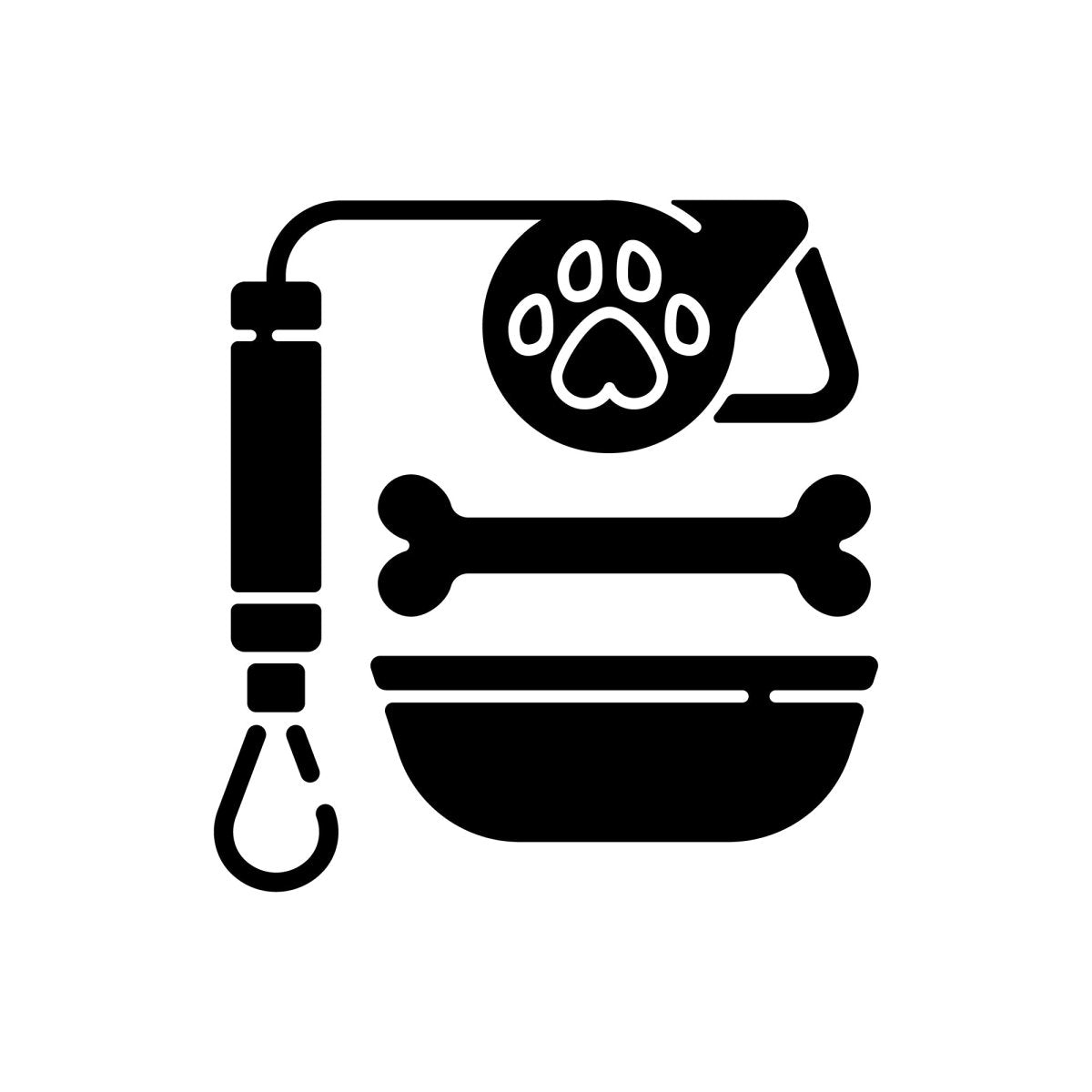 Everyday routine black glyph icons set on white space