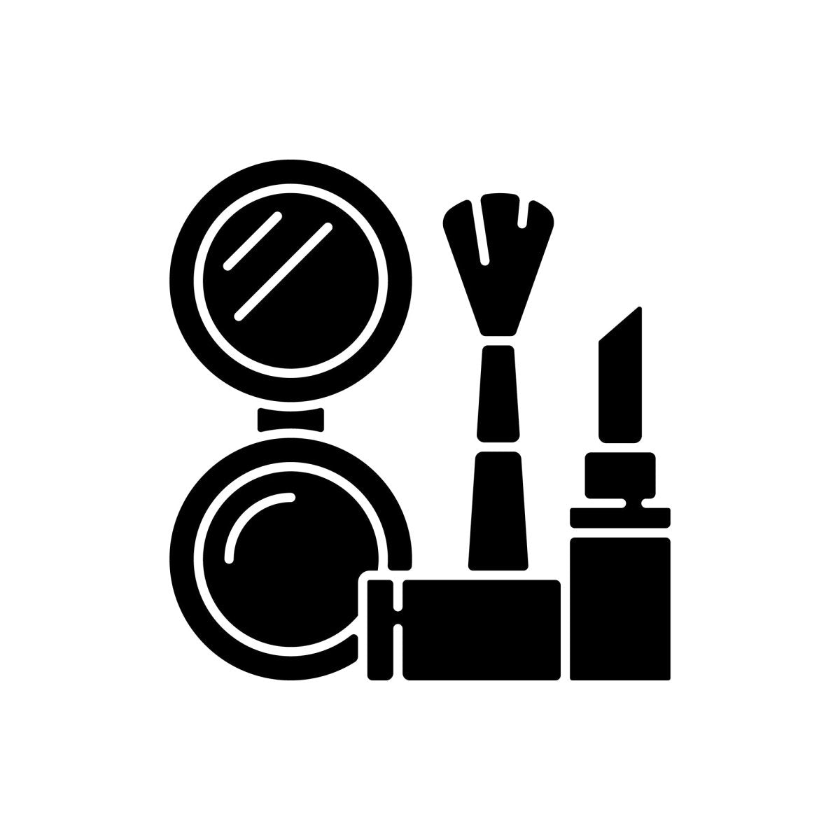 Everyday routine black glyph icons set on white space