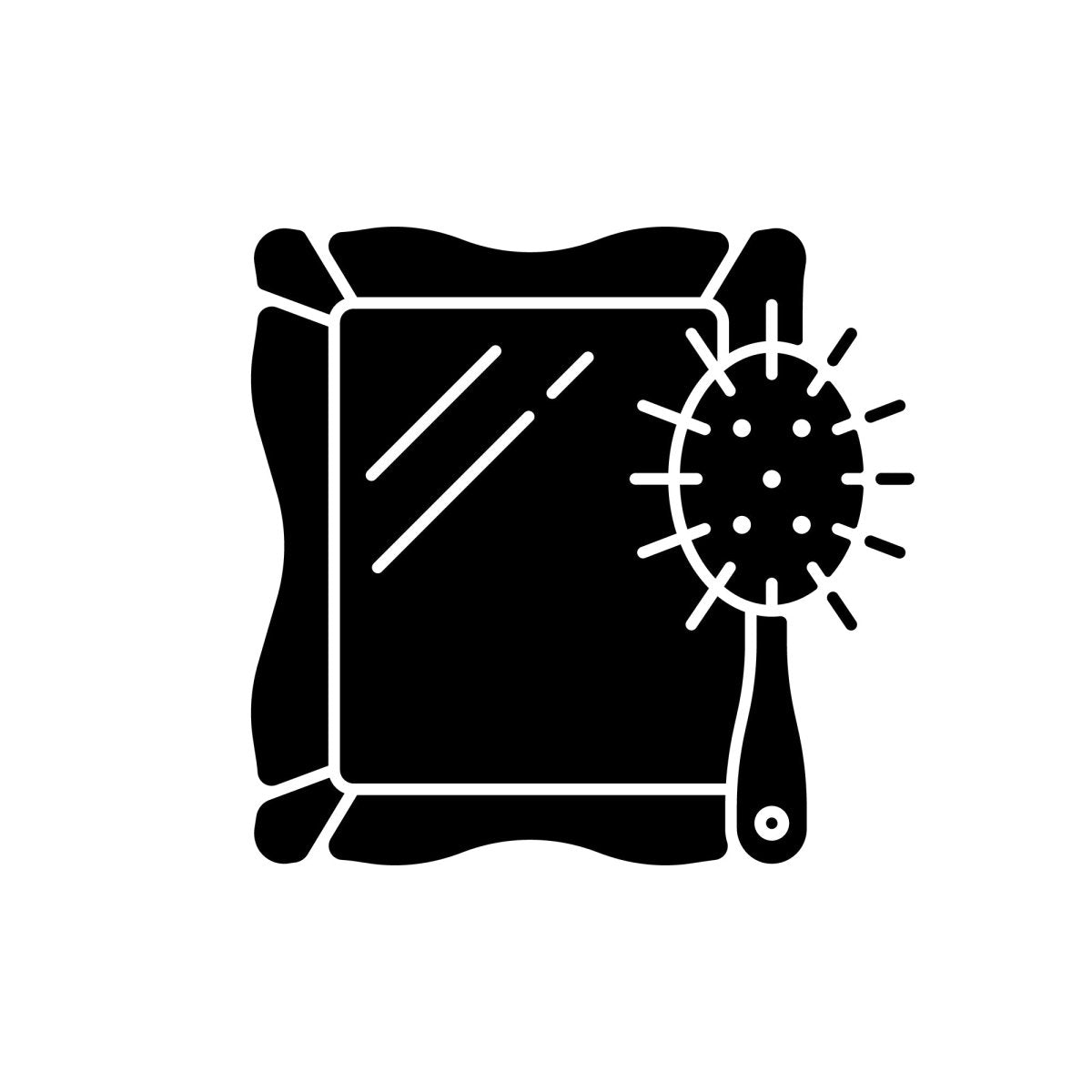 Everyday routine black glyph icons set on white space