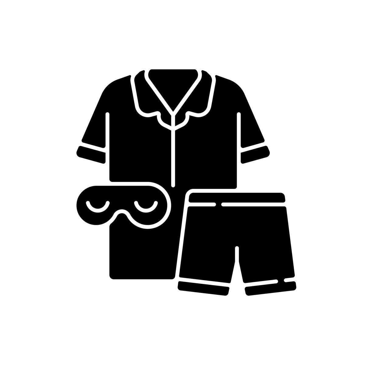 Everyday routine black glyph icons set on white space