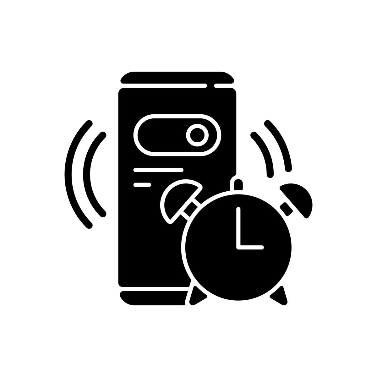 Everyday routine black glyph icons set on white space