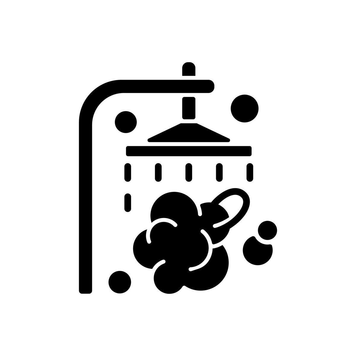 Everyday routine black glyph icons set on white space